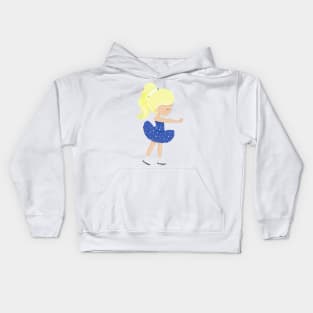 Figure Skating, Ice Skating Girl, Blonde Hair Kids Hoodie